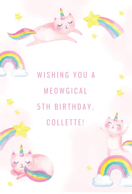 Meowogical wishes - Birthday Card