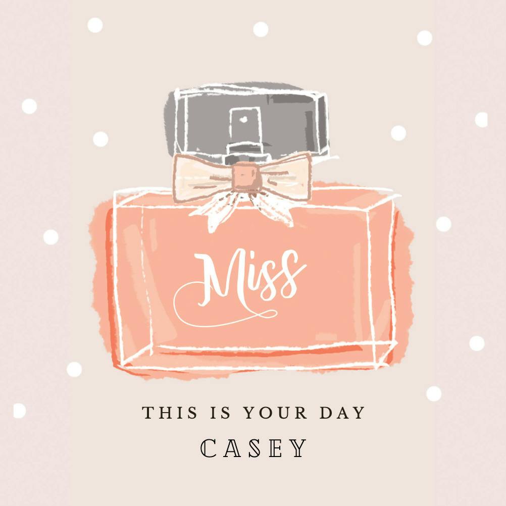 Miss - happy birthday card