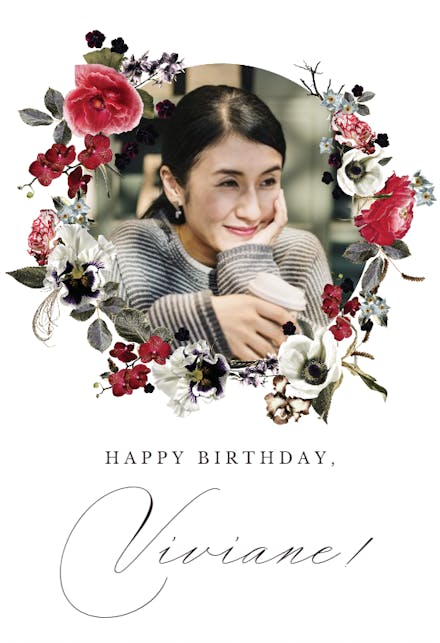 Moody Flowers - Birthday Card