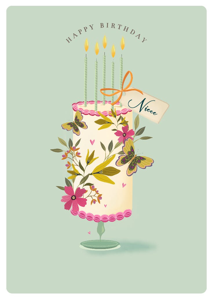 My fave niece - happy birthday card