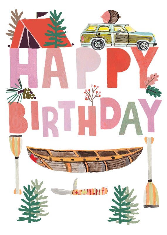 Nature wisdom - happy birthday card