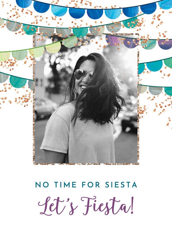 No time for siesta - happy birthday card