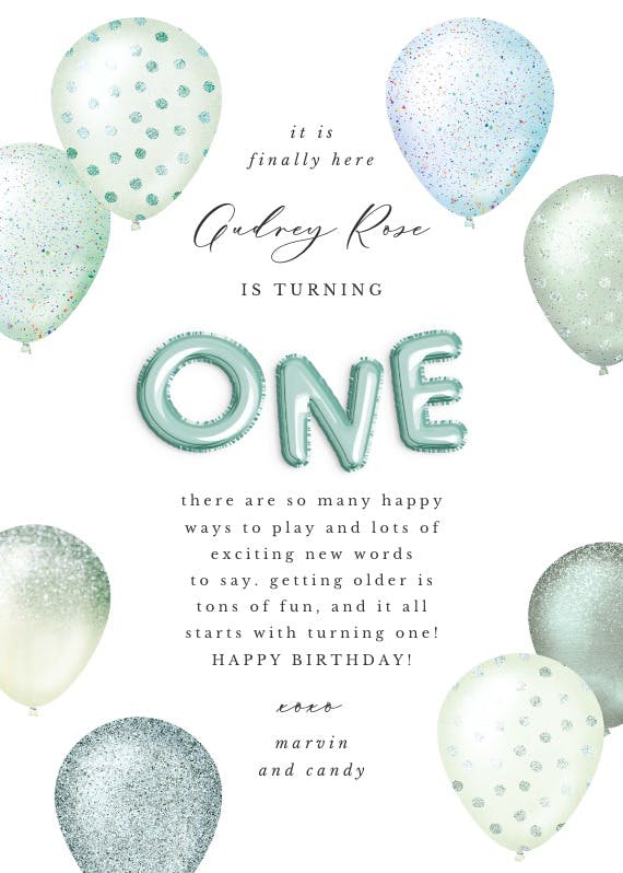 One way - tarjeta de cumpleaños
