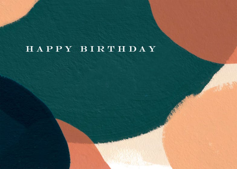 Paintery - happy birthday card