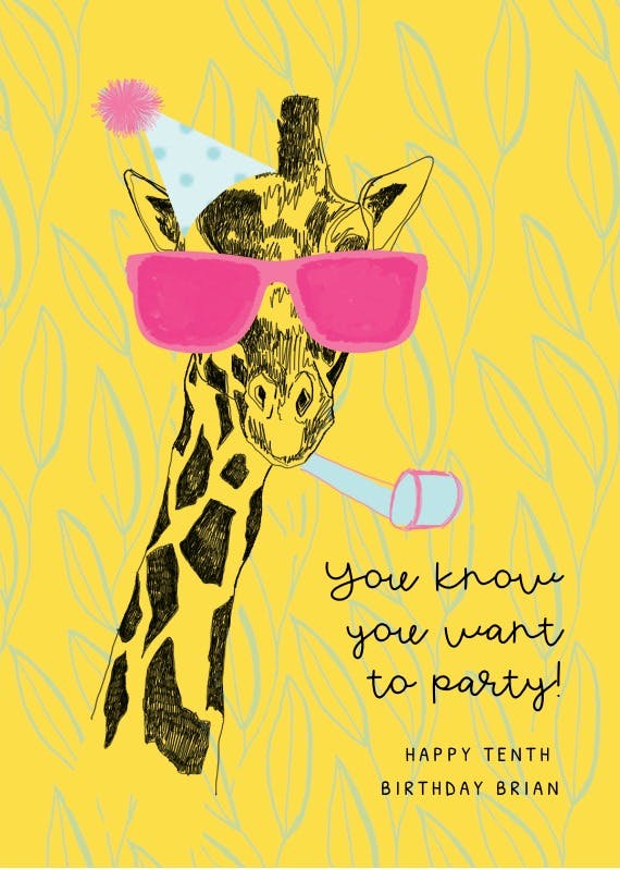 Party swag - birthday card