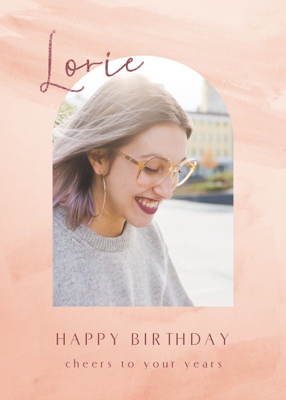 Pastel arch frame - tarjeta de cumpleaños