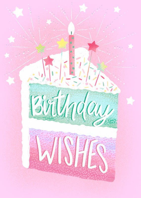 Pastel cake -  tarjeta de cumpleaños gratis