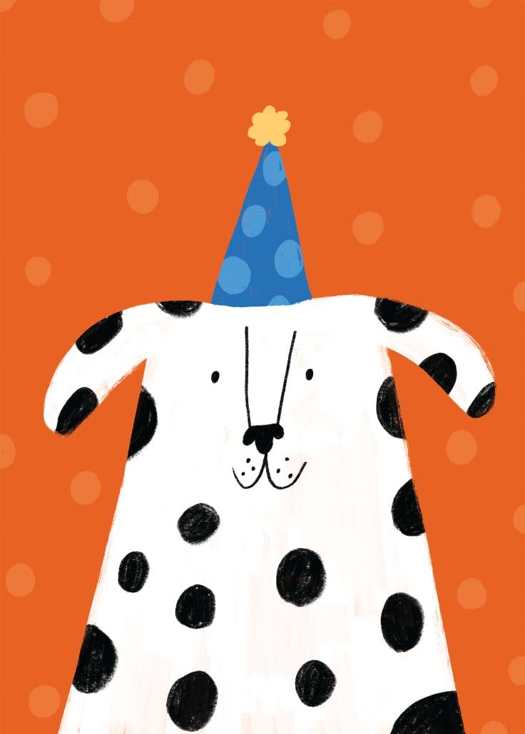 Paws and polka dots - happy birthday card