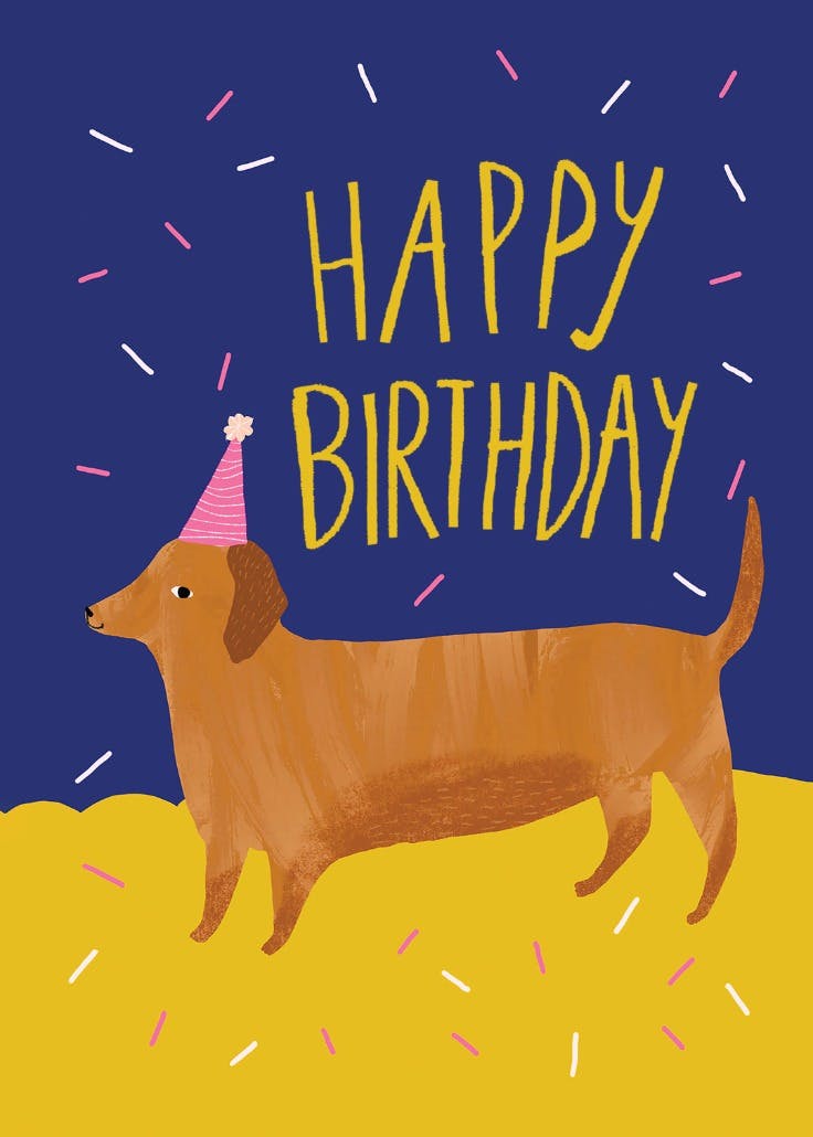 Pawty today - happy birthday card