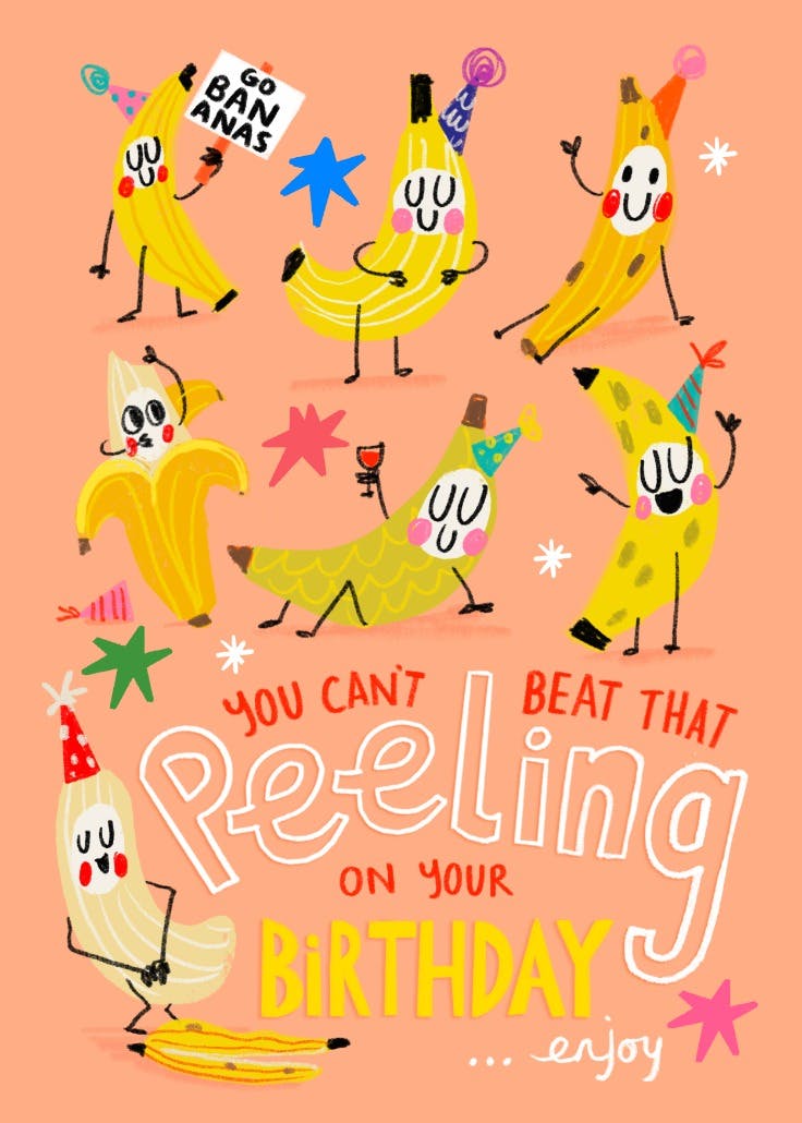 Peeling birthday - tarjeta de cumpleaños