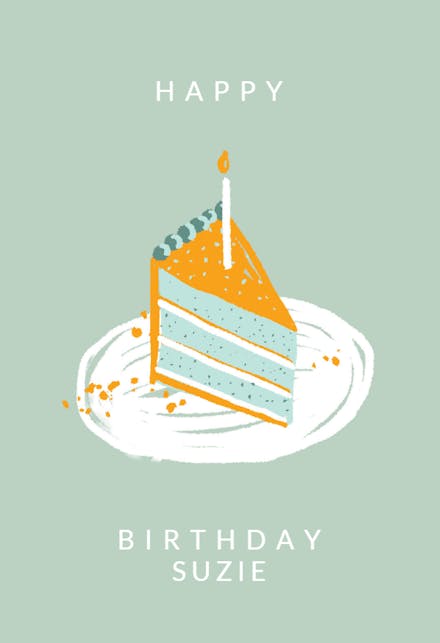 Piece of cake - Happy Birthday Card