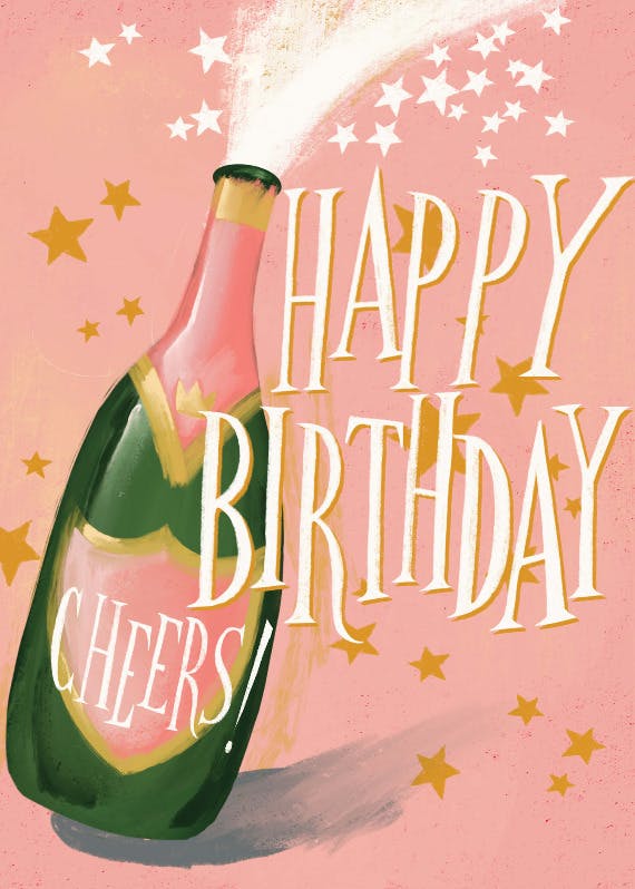 Pink celebration -  free birthday card