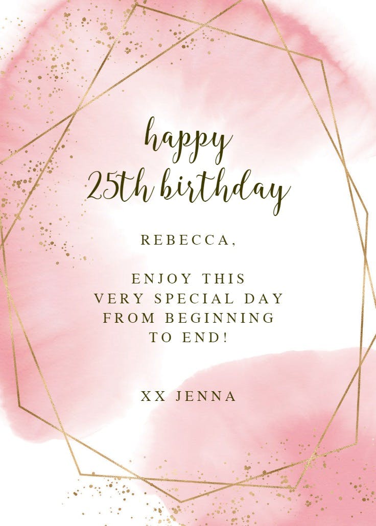 Pink geo - happy birthday card