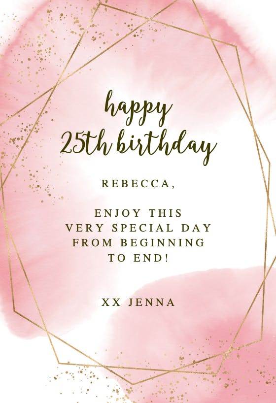 Pink geo - happy birthday card