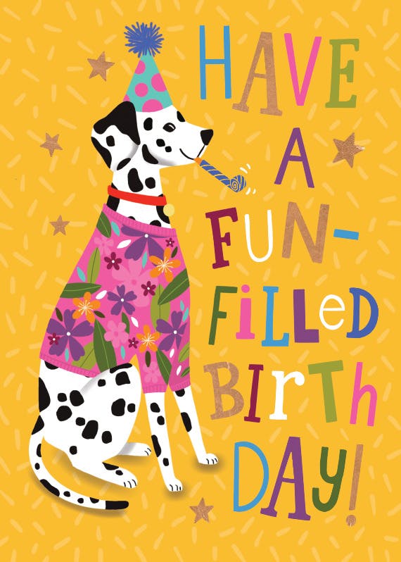 Polka pup! - birthday card