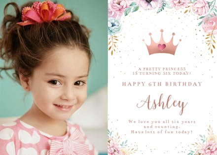 Pretty Princess - Birthday Card