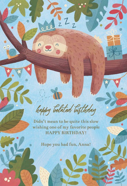 Quite this slow - Birthday Card