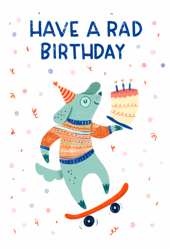 Rad birthday skater - Birthday Card (Free) | Greetings Island