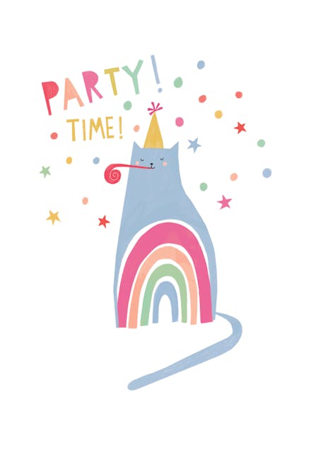 Rainbow cat - Birthday Card