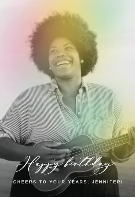 Rainbow full photo - Birthday Card