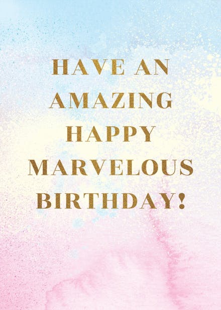 Rainbow ombre - birthday card