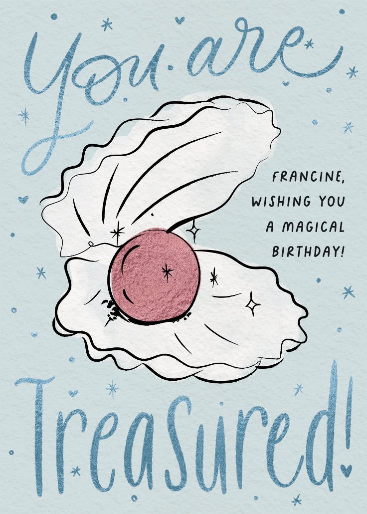 Real treasure - happy birthday card