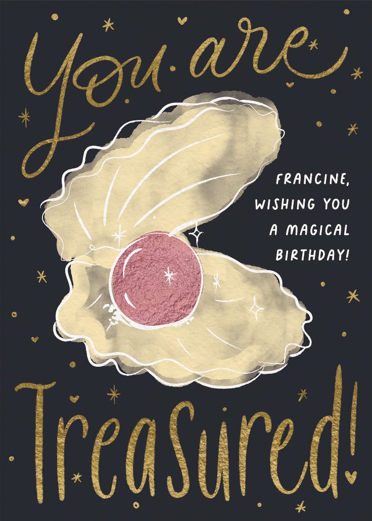 Real treasure - happy birthday card