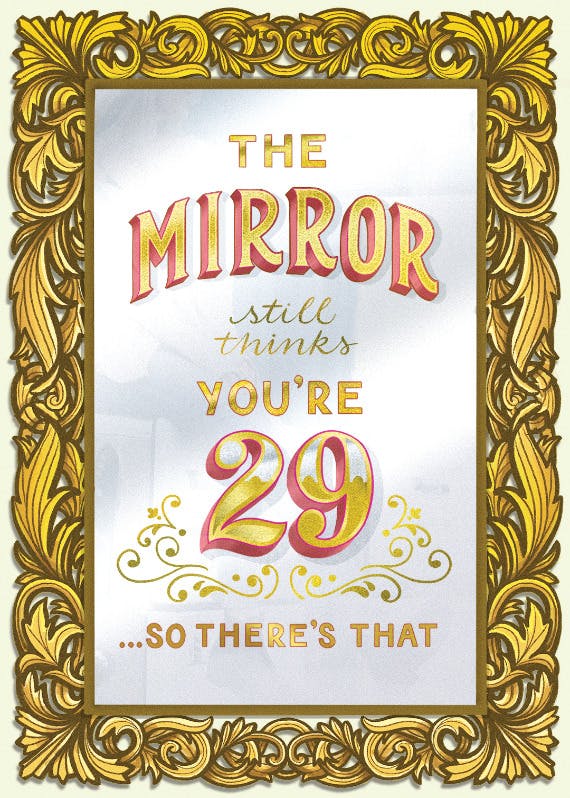 Reflections -   funny birthday card