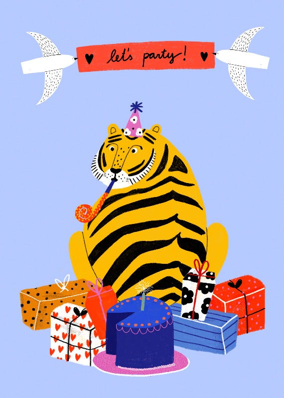 Roar for more - happy birthday card