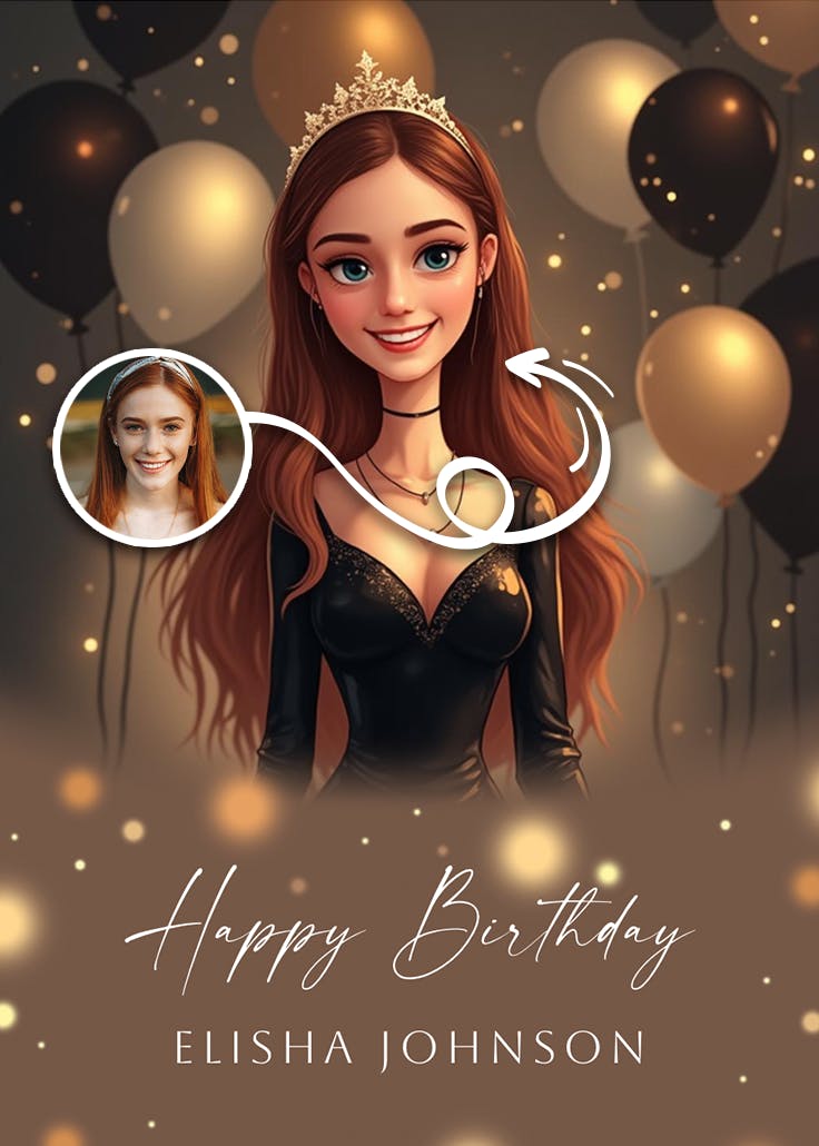 Royal glow -  tarjeta de cumpleaños