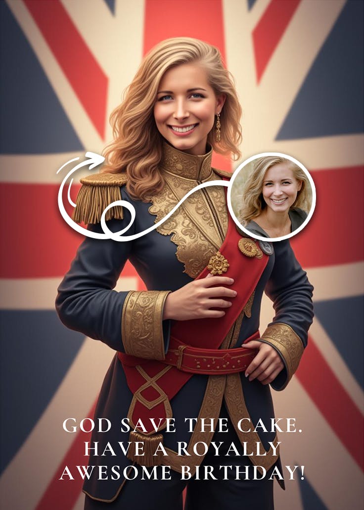 Royally awesome - birthday card