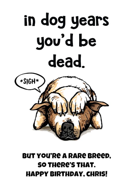 Ruff Day - Birthday Card