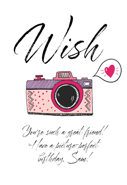 Say Cheese - Birthday Card