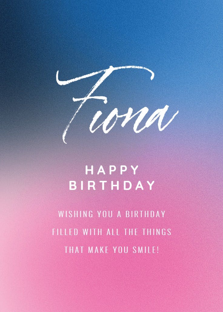 Simple big text - birthday card