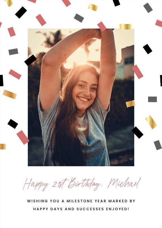 Simple celebration -  free birthday card