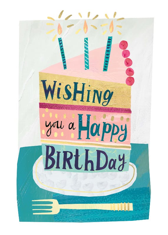 Slice of cake please - happy birthday card