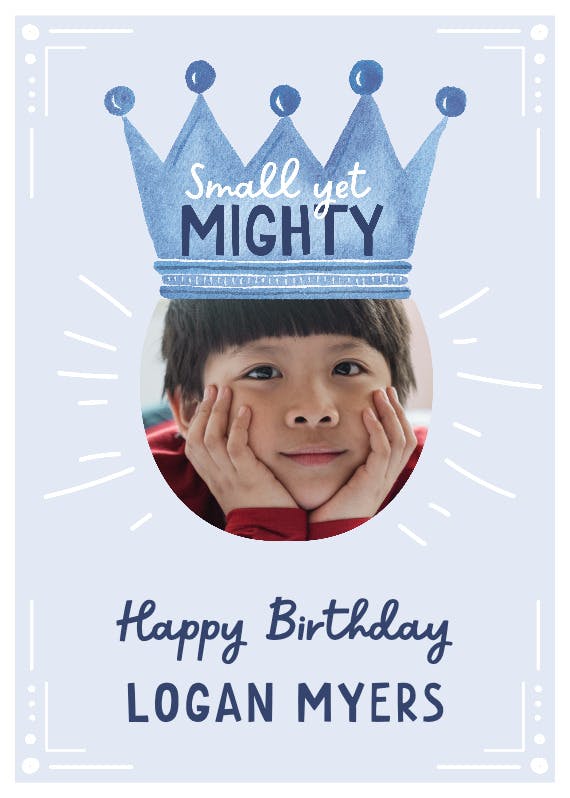 Small yet mighty - birthday card