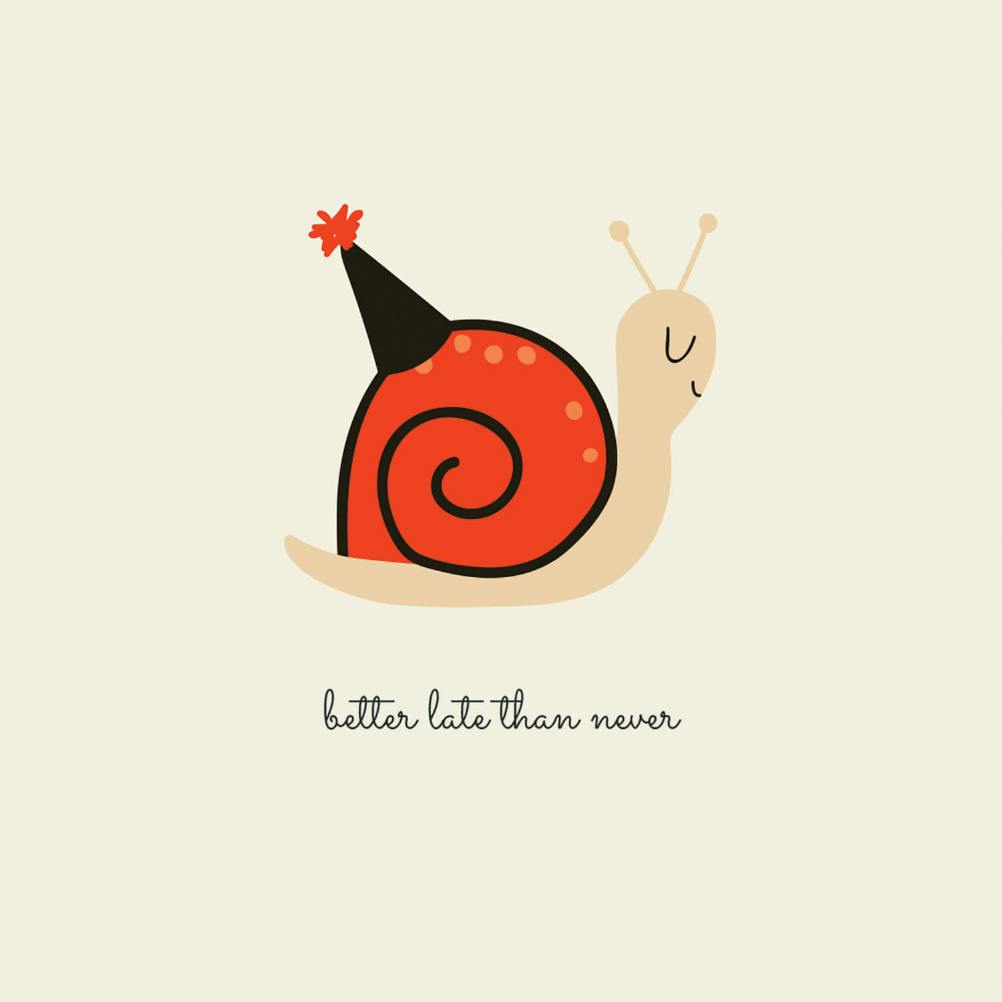 Snail Personalised Birthday Greetings Card