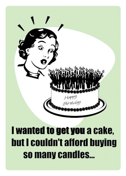 So many candles - birthday card