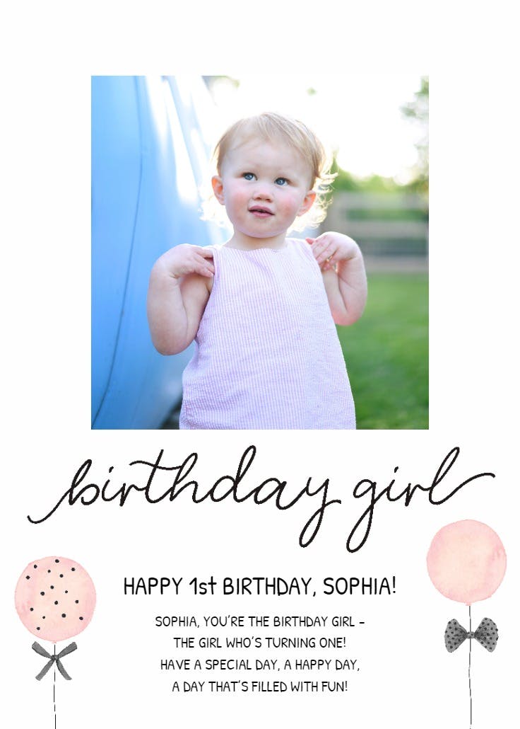 Soft balloons - happy birthday card