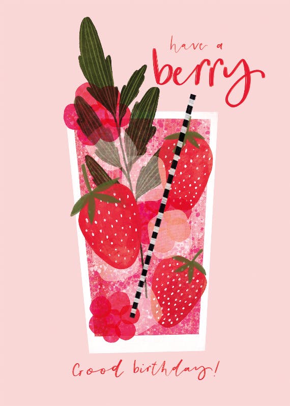 Sooo berry - happy birthday card