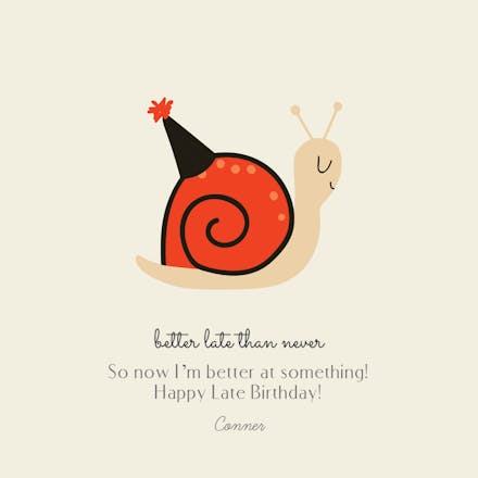 Sorry Smile - Birthday Card