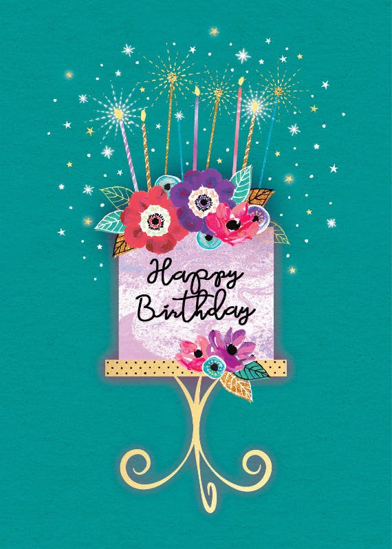 Sparkle celebration - happy birthday card
