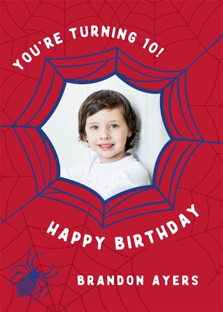 Spiderverse photo - birthday card