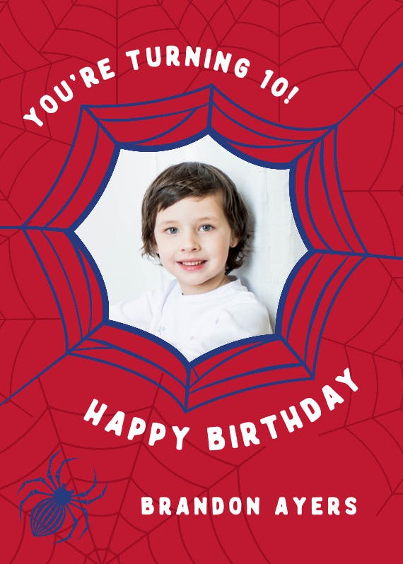 Spiderverse photo - happy birthday card