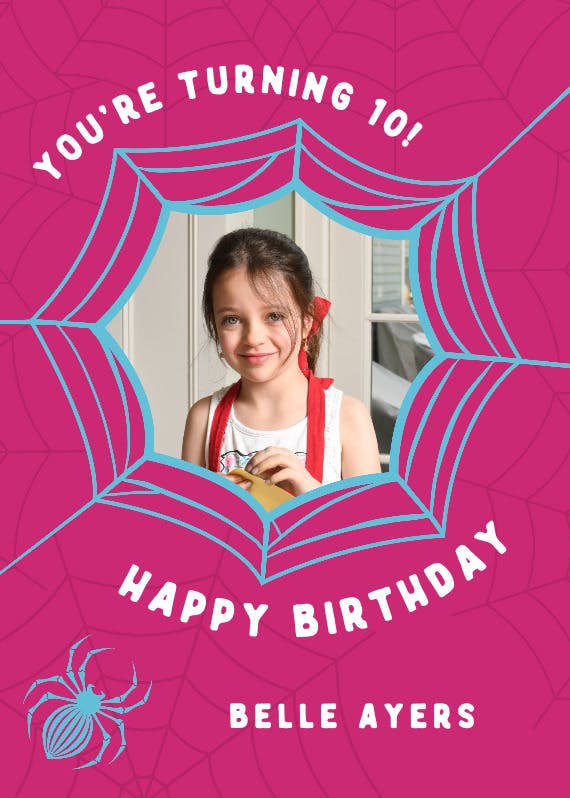 Spiderverse photo - happy birthday card