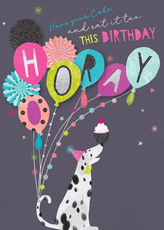 Spotty celebration - happy birthday card