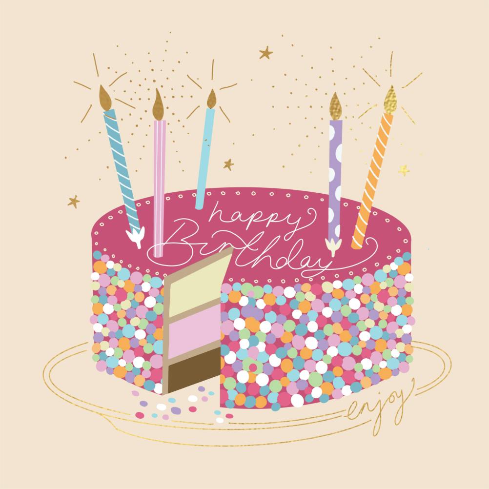 Sprinkle cake -  tarjeta de cumpleaños