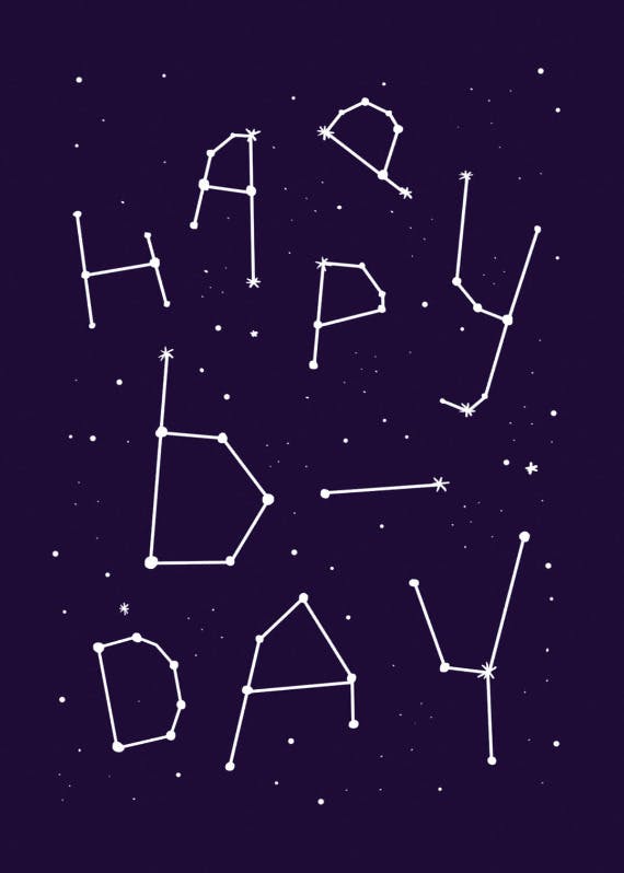 Stellar - happy birthday card