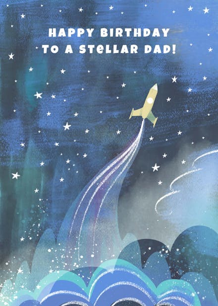 Stellar dad - birthday card